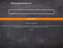 Tablet Screenshot of jefferstreefarmhunting.com